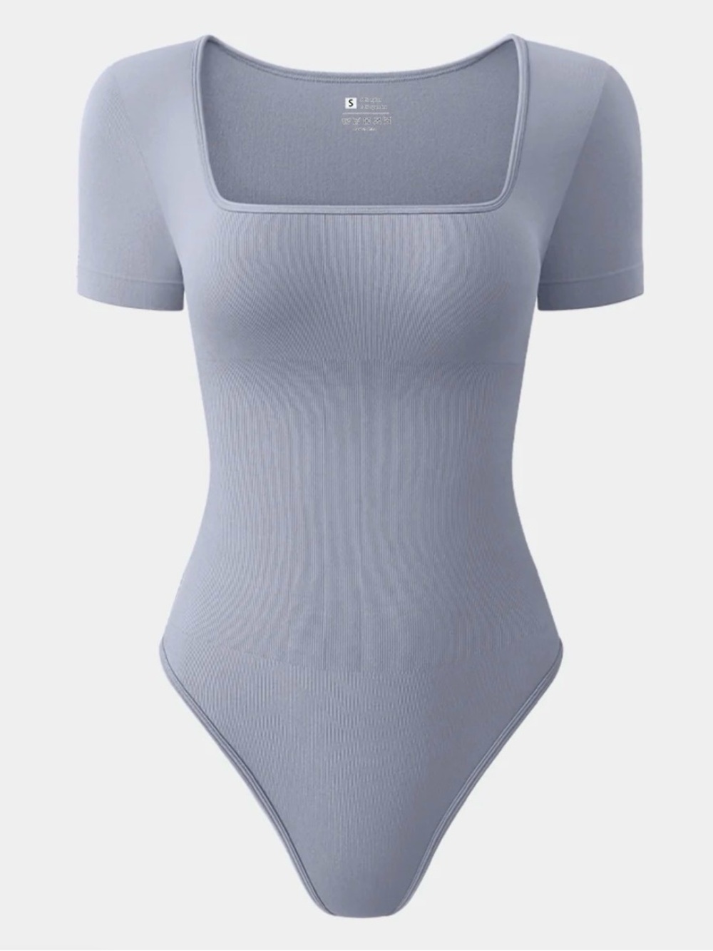 OQQ square neck bodysuit L Blues